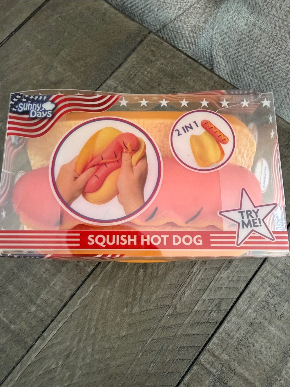 Sunny Days Squish Hot Dog Toy -
